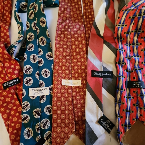 Vintage Neck Ties Mens Woolf Brothers Clothes Closet - Picture 3 of 4